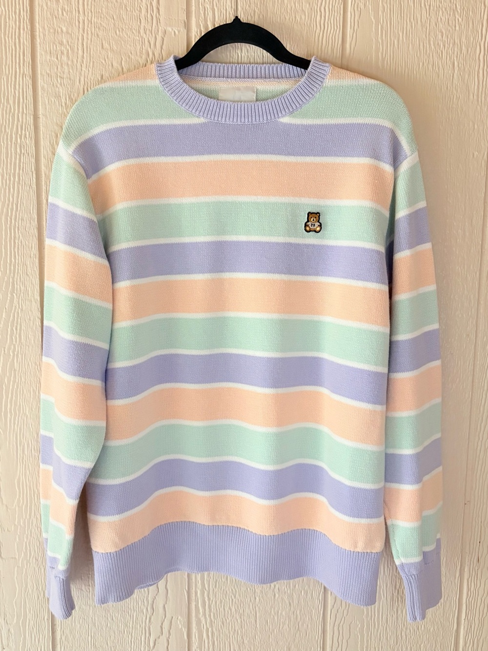 Teddy Fresh Pastel Striped Teddy Bear Sweater XL